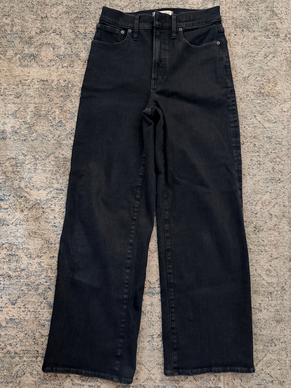 Madewell Perfect Vintage Wide Leg Black Jeans - Womens XS